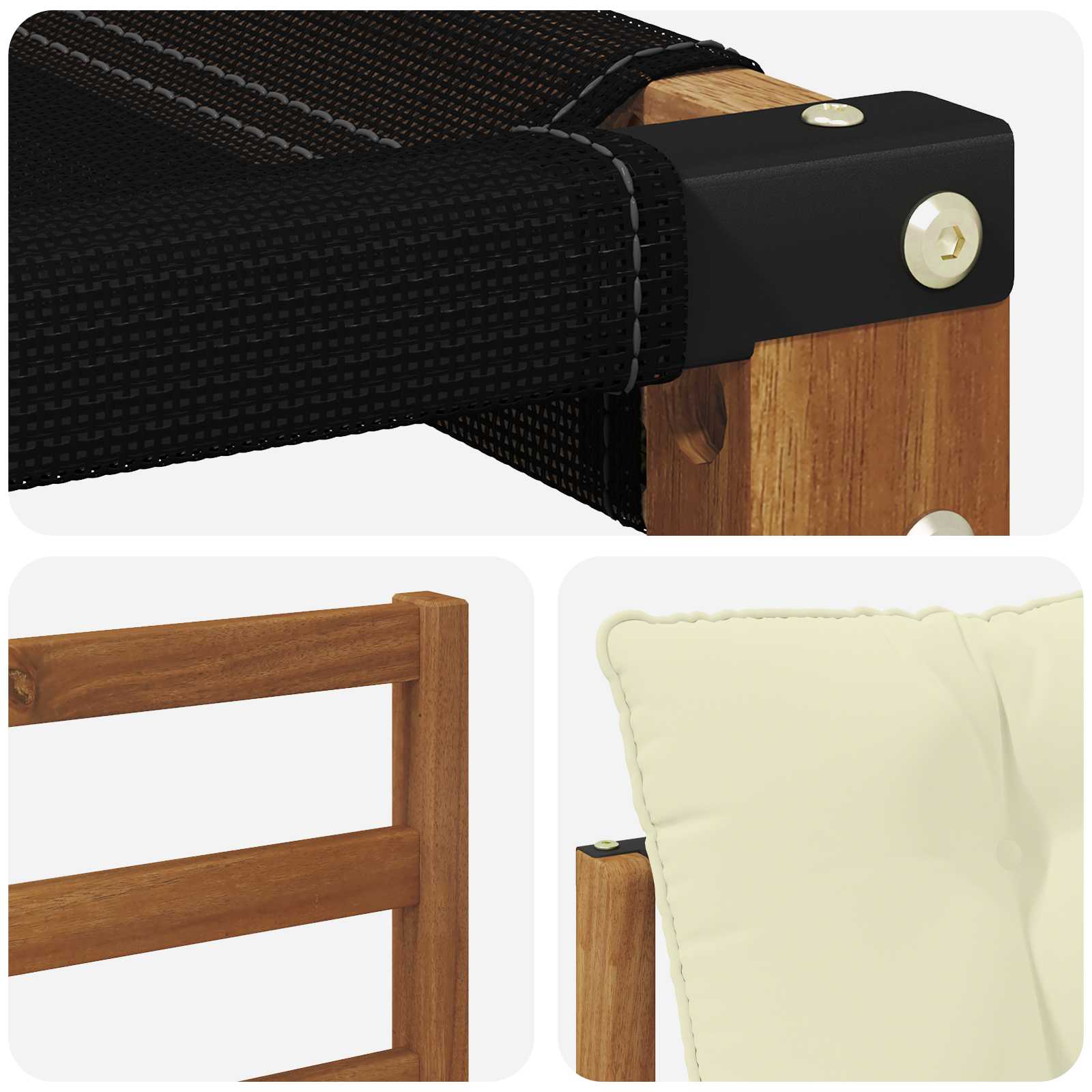 Set de canapele de exterior cu pernă 5 pcs Natural și Crem GartenMobel Dekor