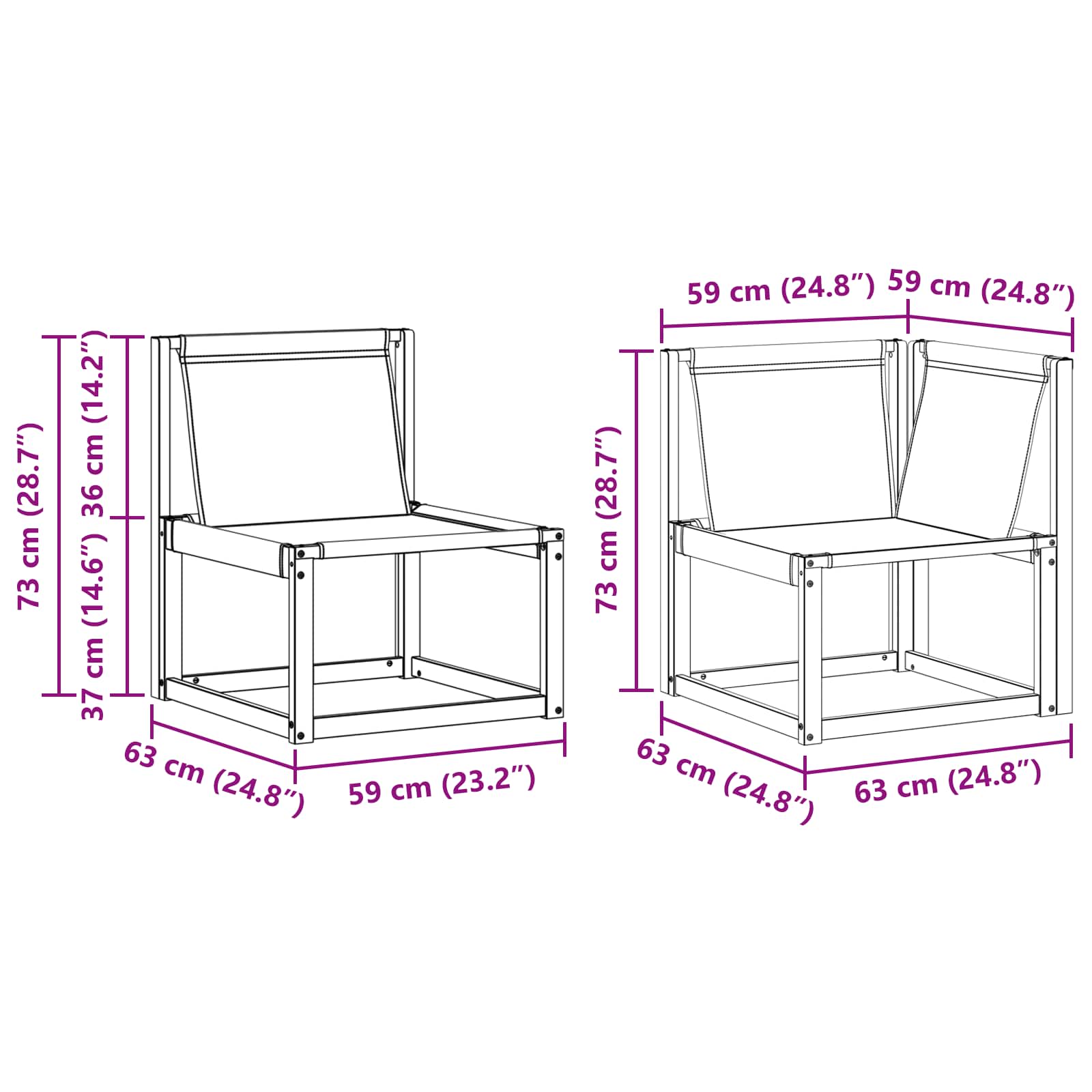 Set de canapele de exterior cu pernă 6 pcs Natural și Crem GartenMobel Dekor