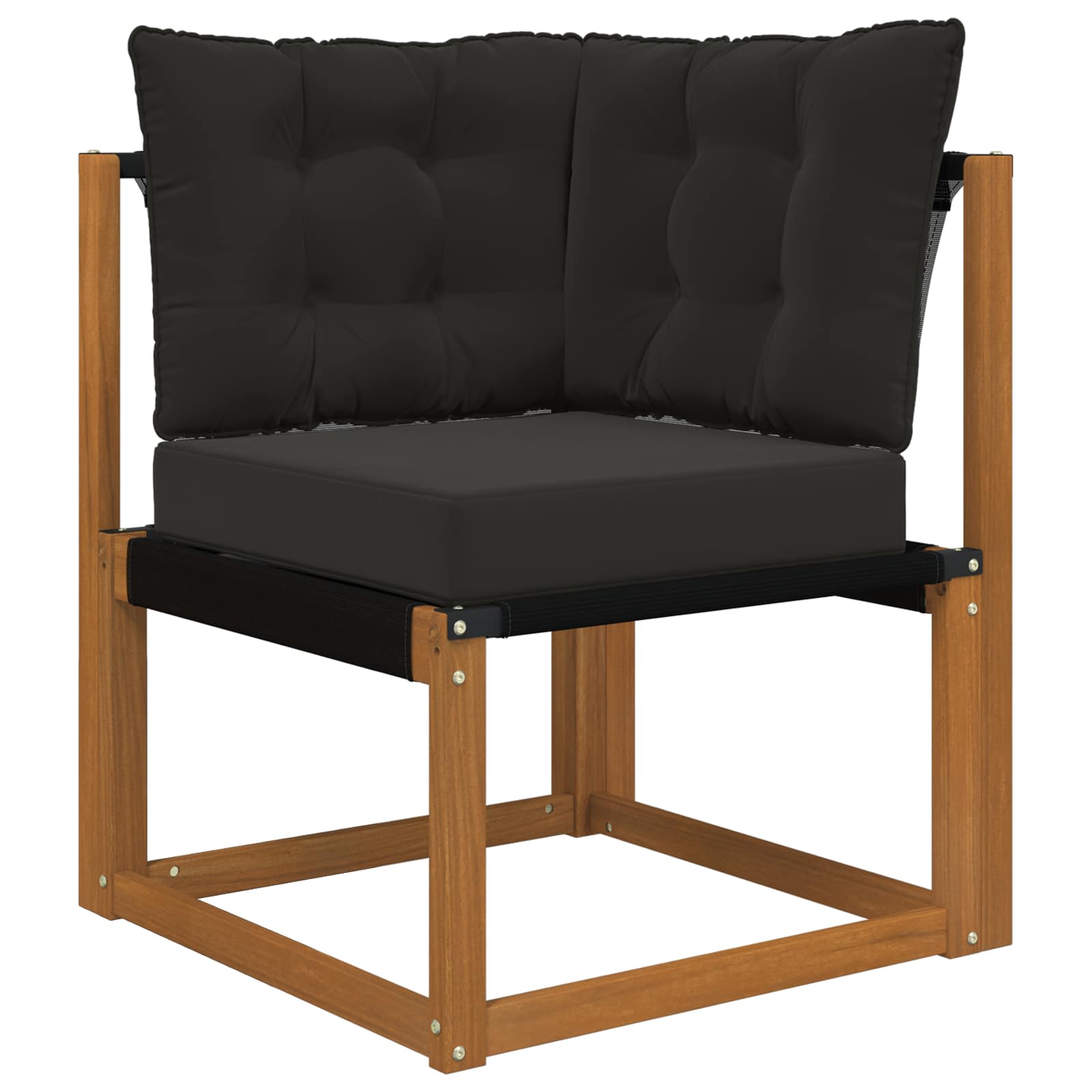 Set de canapele de exterior cu pernă 6 pcs Natural și Negru GartenMobel Dekor