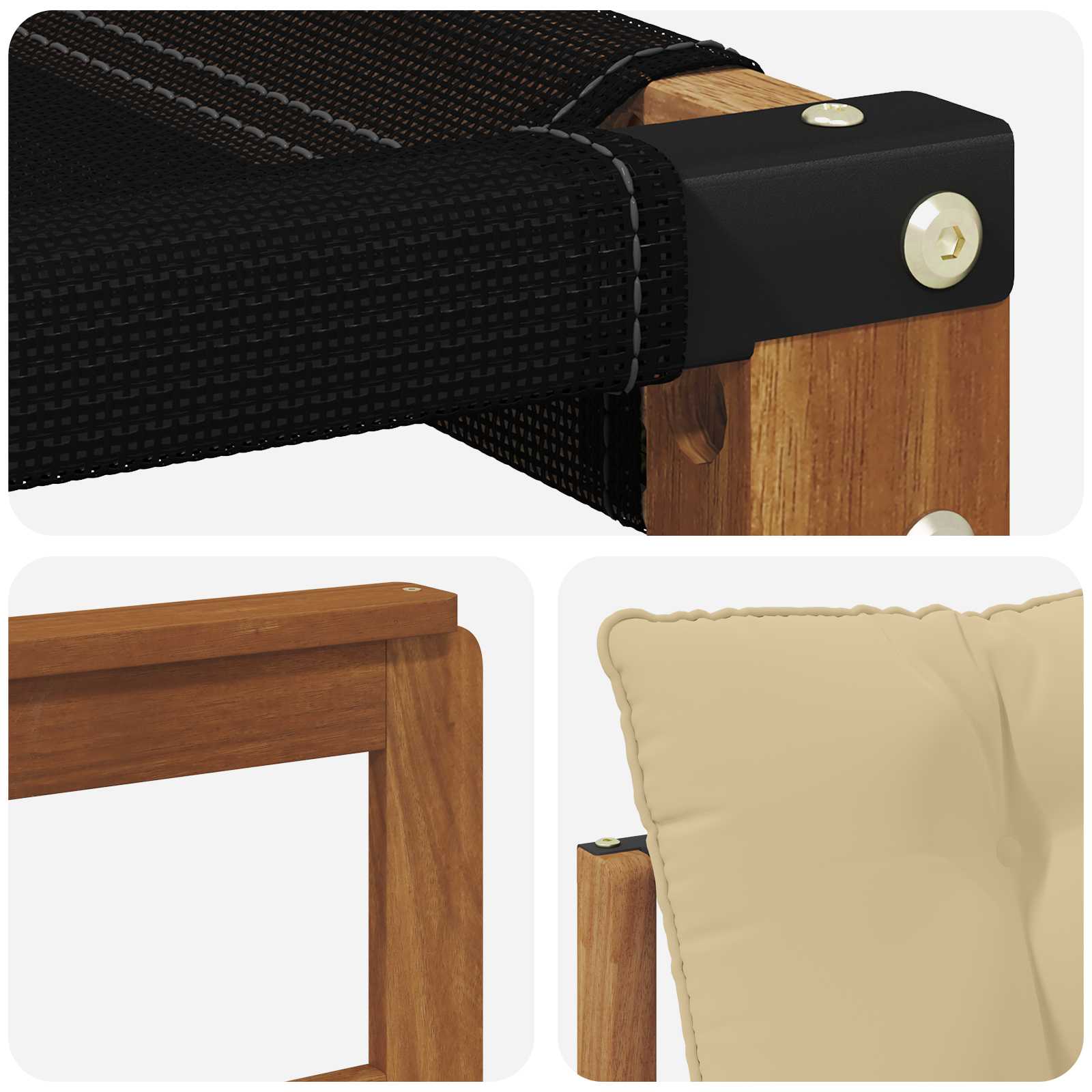 Set de canapele de exterior cu pernă 7 pcs Natural și Bej GartenMobel Dekor