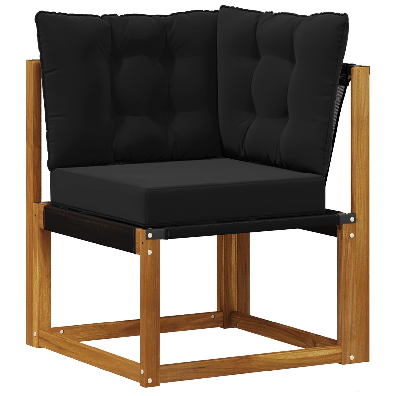 Set de canapele de exterior cu pernă 11 pcs Natural și Negru GartenMobel Dekor