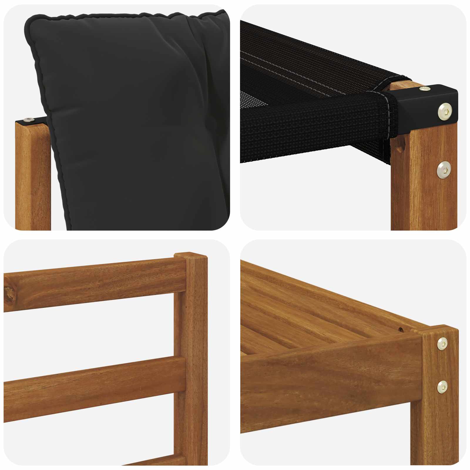 Set de canapele de exterior cu pernă 5 pcs Natural și Negru GartenMobel Dekor