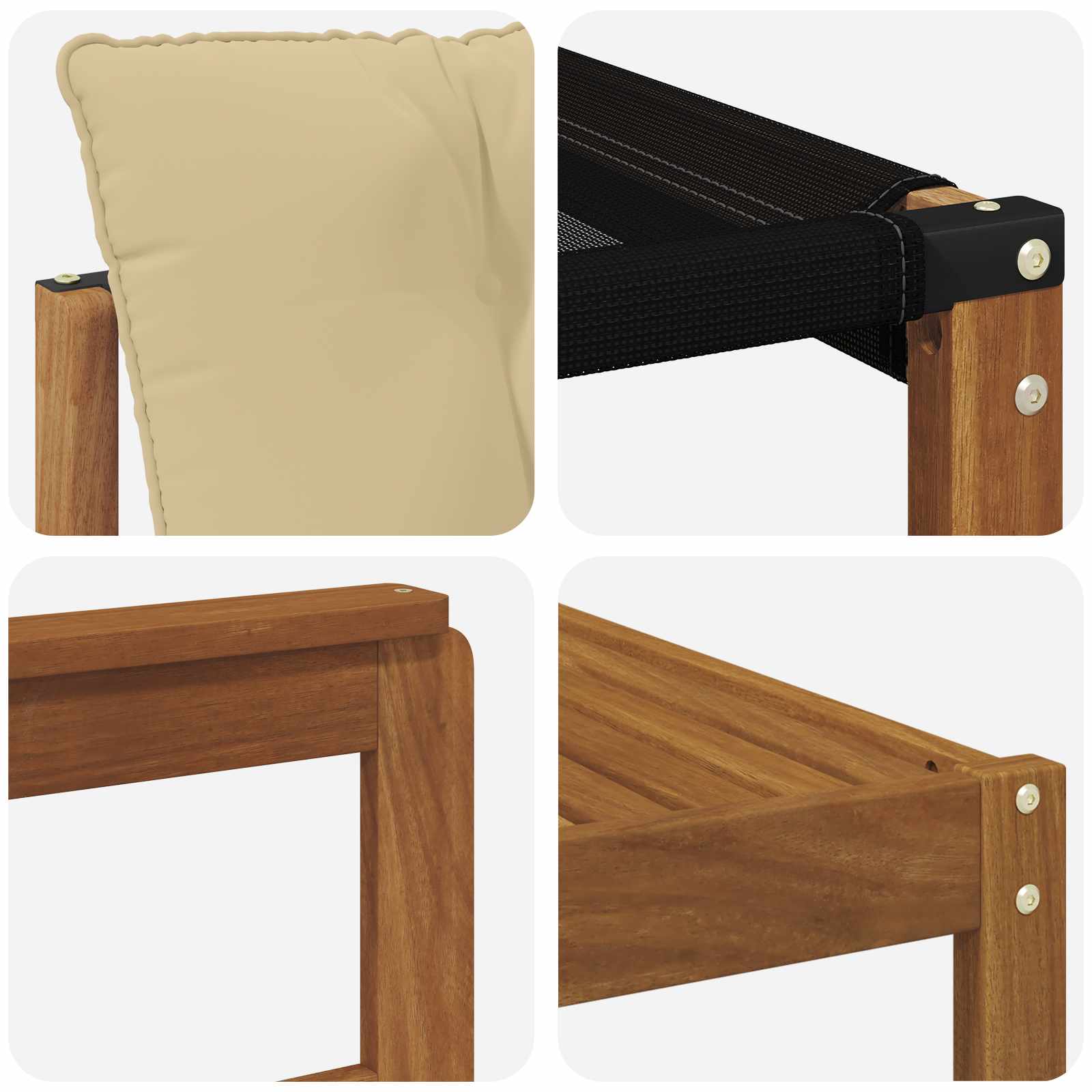 Set de canapele de exterior cu pernă 7 pcs Natural și Bej GartenMobel Dekor