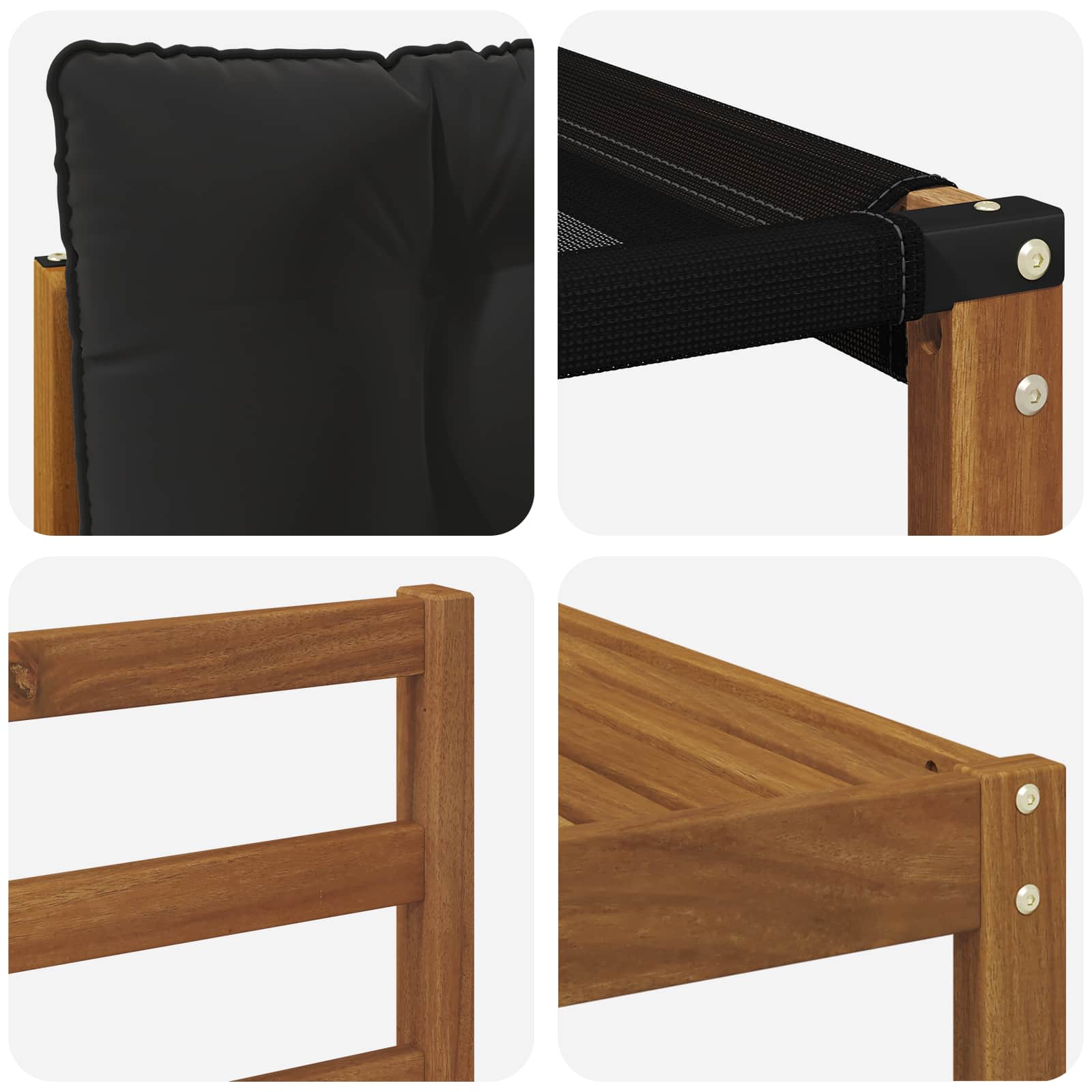 Set de canapele de exterior cu pernă 7 pcs Natural și Negru GartenMobel Dekor