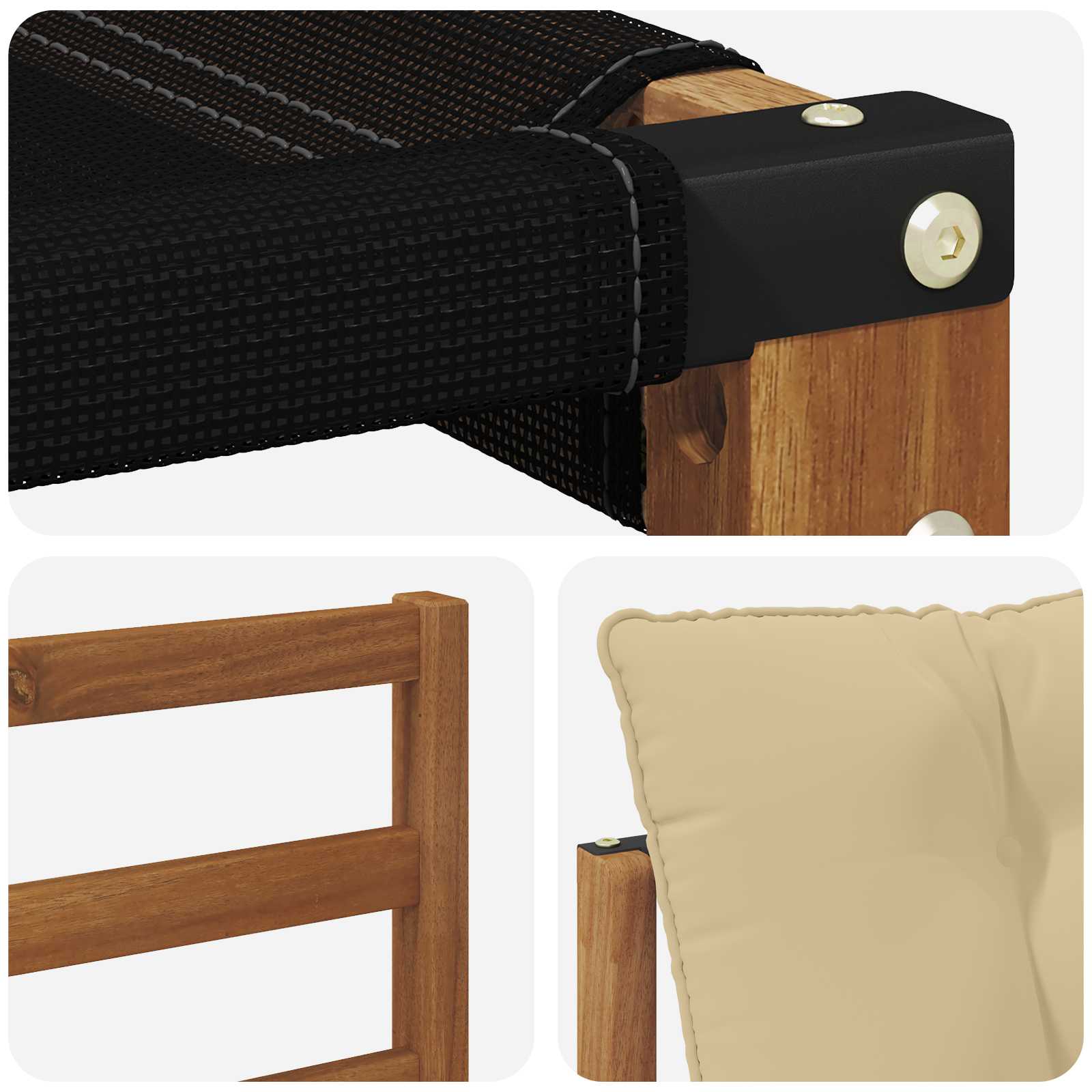 Set de canapele de exterior cu pernă 4 pcs Natural și Bej GartenMobel Dekor