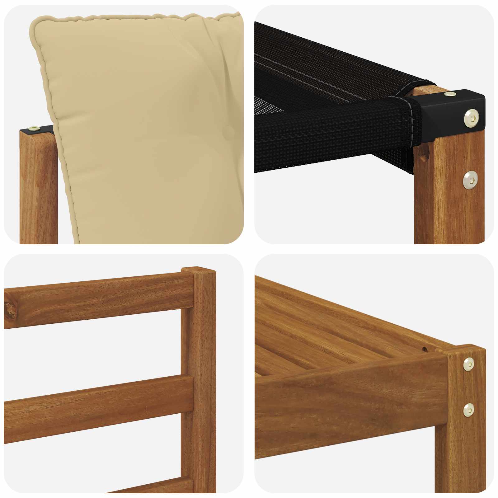 Set de canapele de exterior cu pernă 7 pcs Natural și Bej GartenMobel Dekor