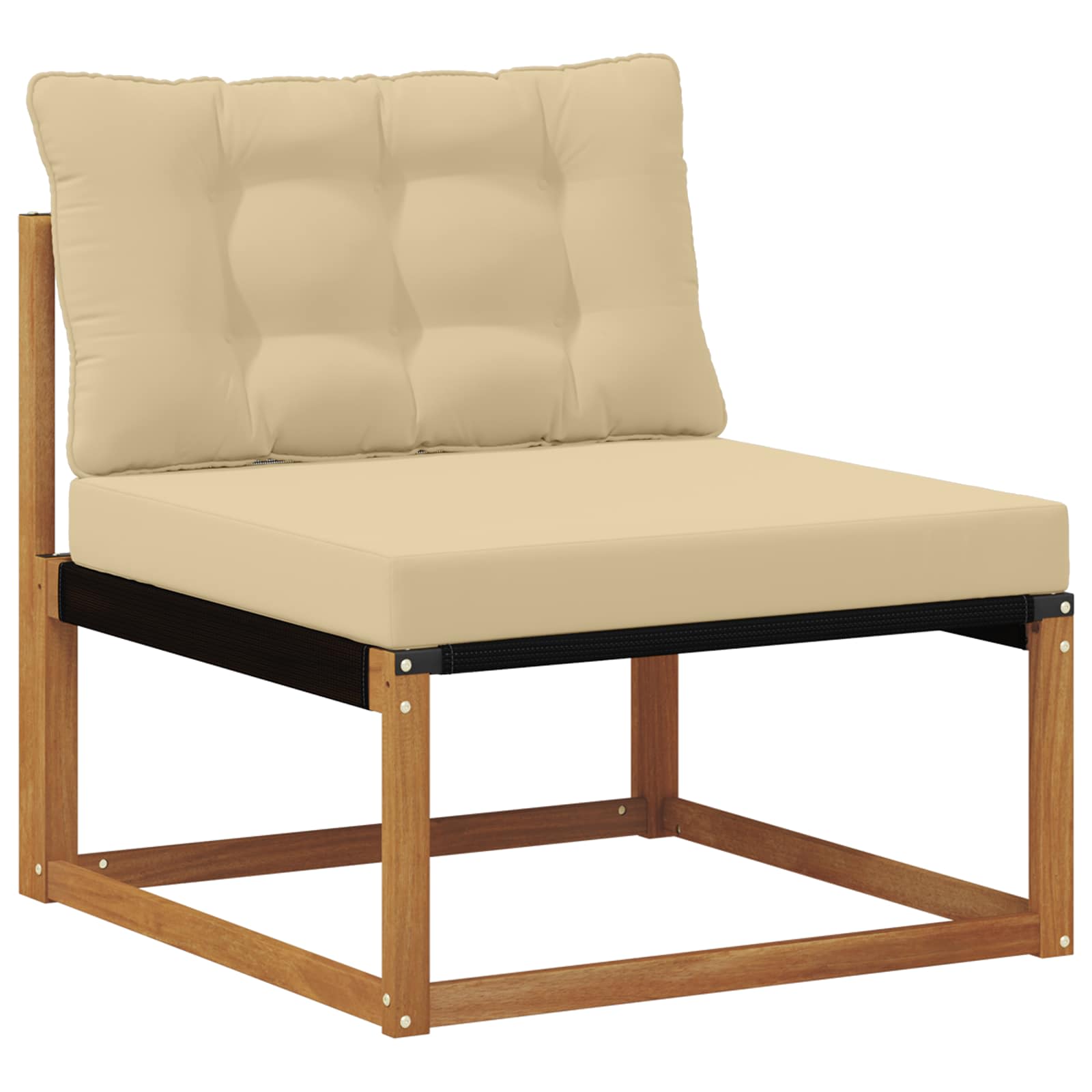 Set de canapele de exterior cu pernă 7 pcs Natural și Bej GartenMobel Dekor