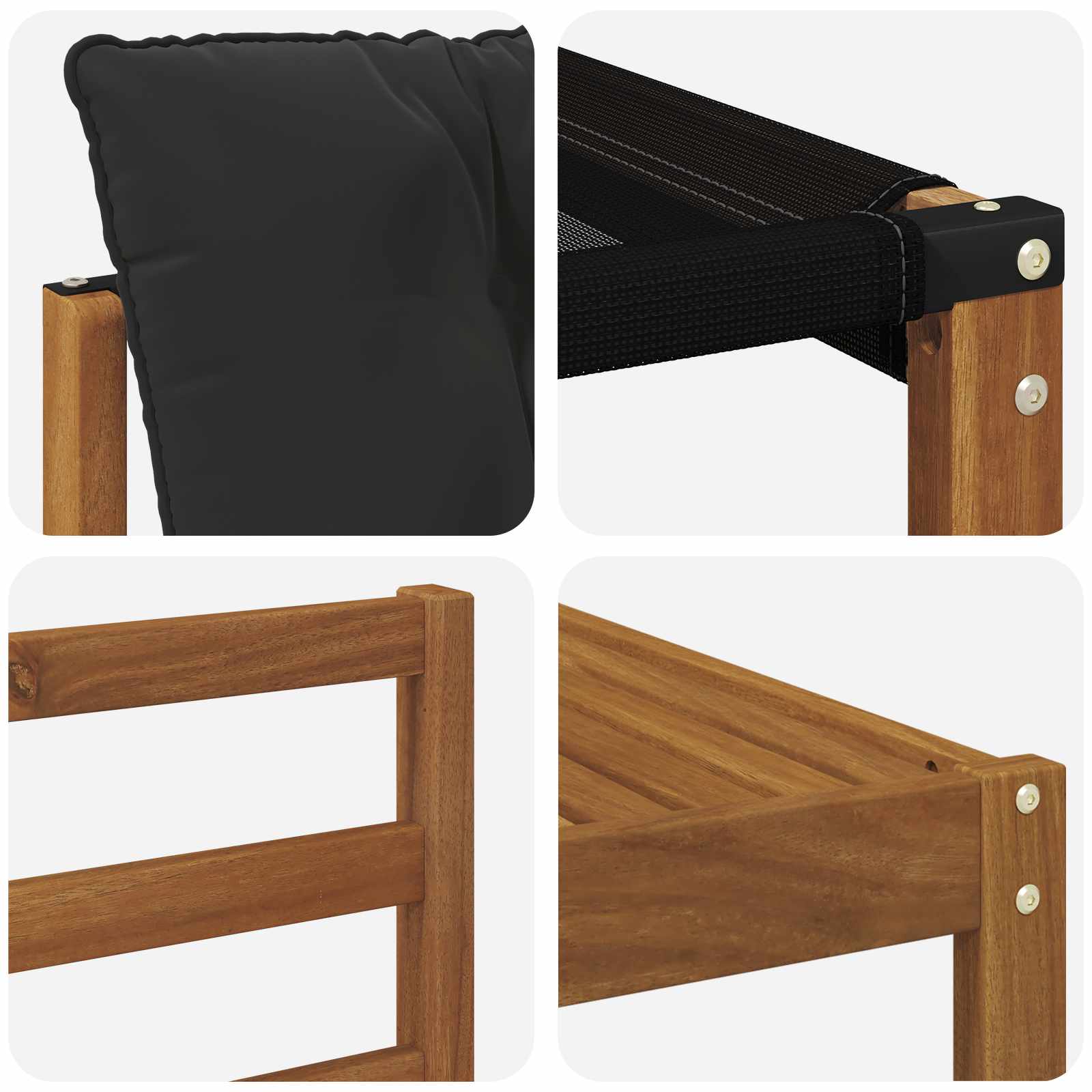 Set de canapele de exterior cu pernă 8 pcs Natural și Negru GartenMobel Dekor