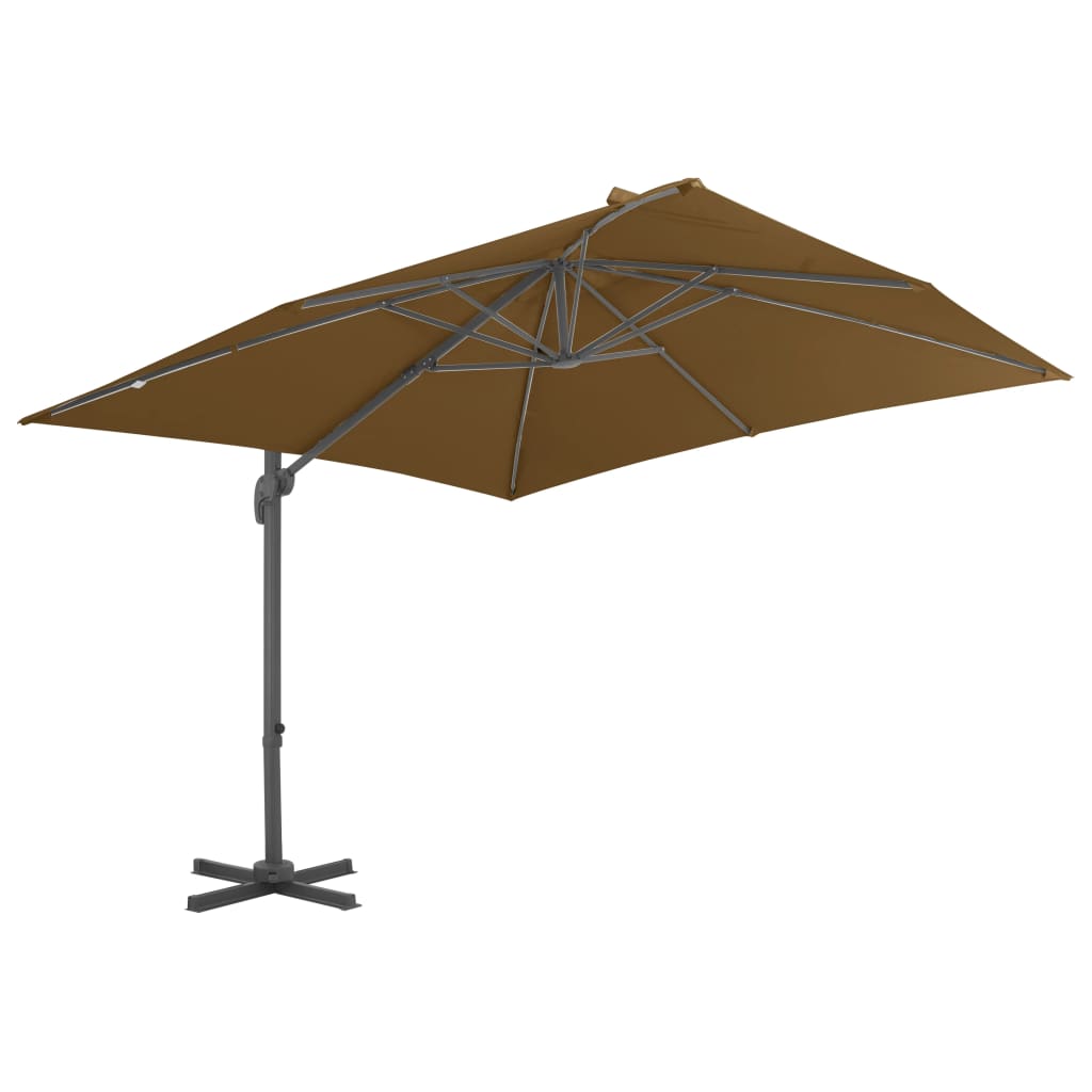 Umbrelă de soare de grădină, bază portabilă, taupe GartenMobel Dekor