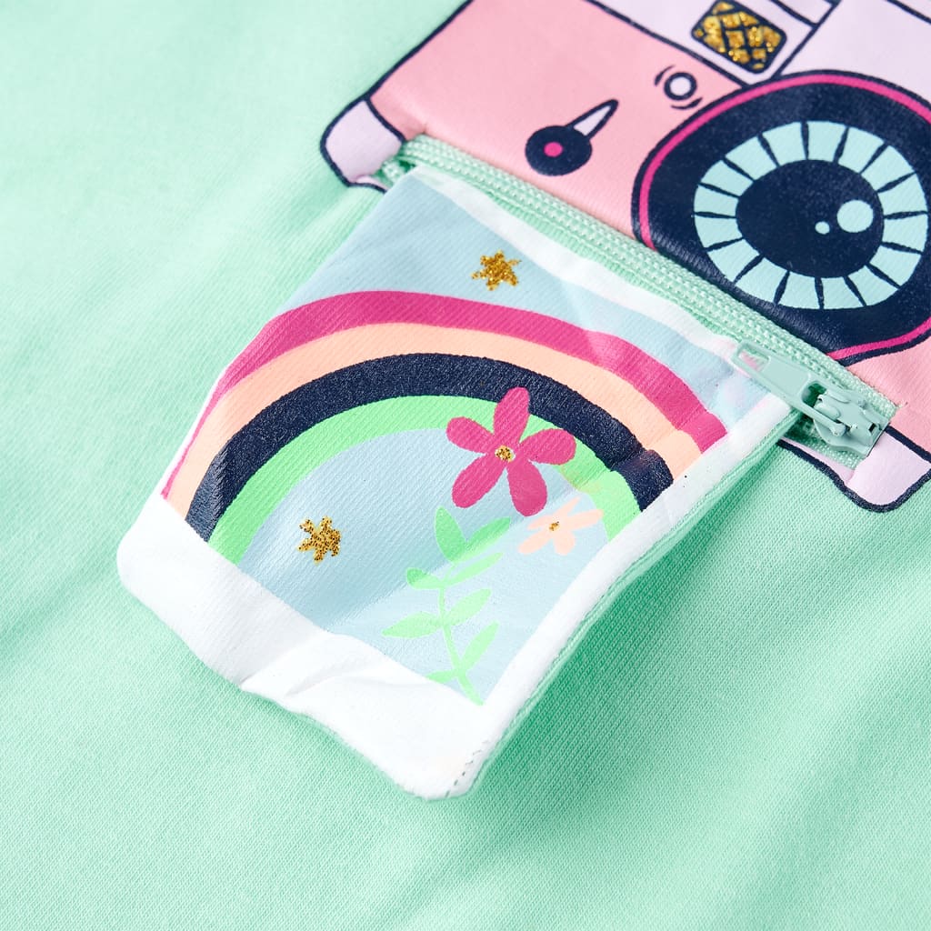 Tricou pentru copii, verde aprins, 116 GartenMobel Dekor