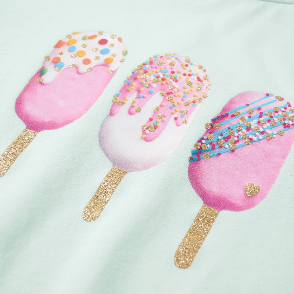 Tricou pentru copii, verde mentă deschis, 104 GartenMobel Dekor