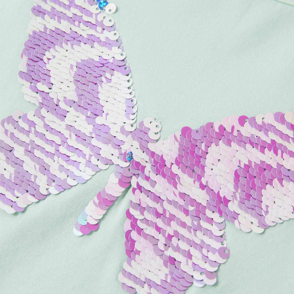 Tricou de copii mâneci tip șapcă, verde mentă, 128 GartenMobel Dekor