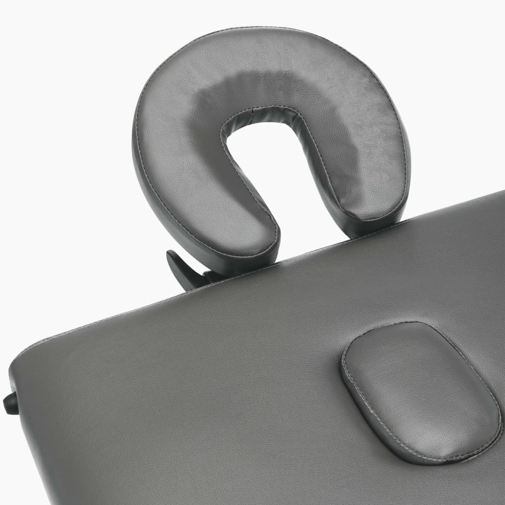 Masă de masaj cu 4 zone, cadru din lemn, antracit, 186 x 68 cm GartenMobel Dekor