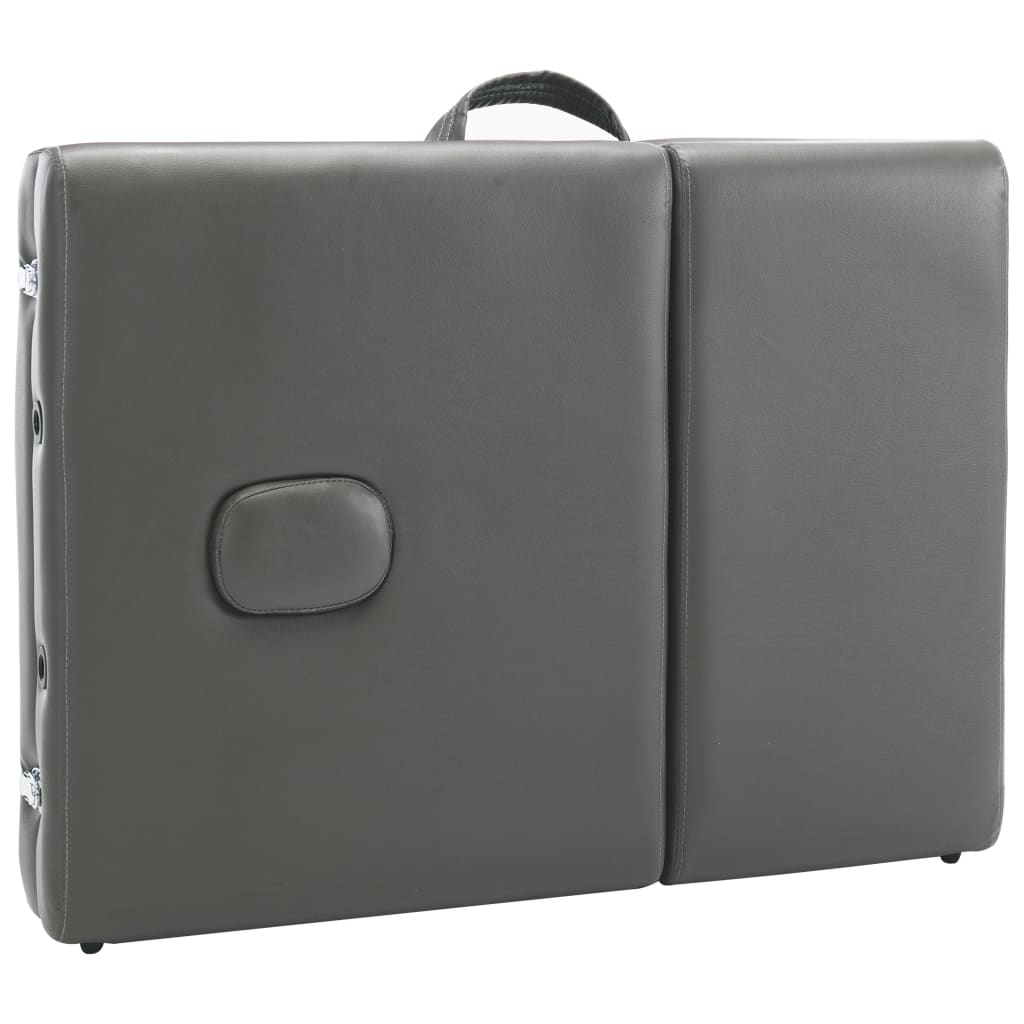 Masă de masaj cu 4 zone, cadru din lemn, antracit, 186 x 68 cm GartenMobel Dekor