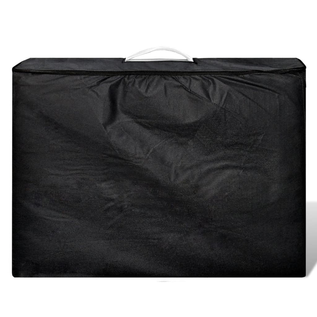 Masă de masaj pliabilă, 4 zone, alb crem, cadru din lemn GartenMobel Dekor