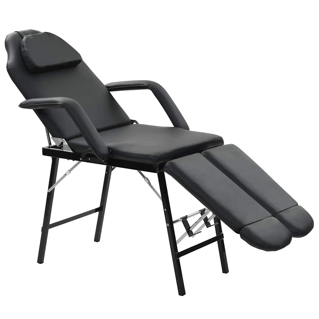 Scaun tratament facial, piele artificială, 185x78x76 cm, negru GartenMobel Dekor