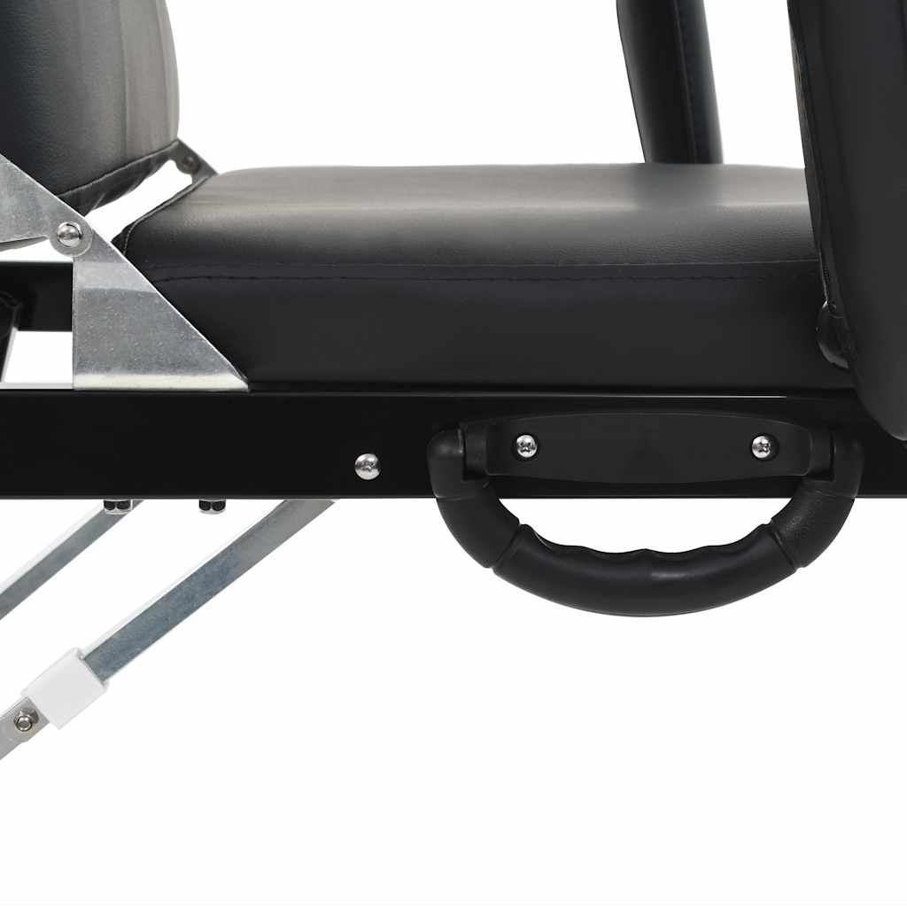 Scaun tratament facial, piele artificială, 185x78x76 cm, negru GartenMobel Dekor