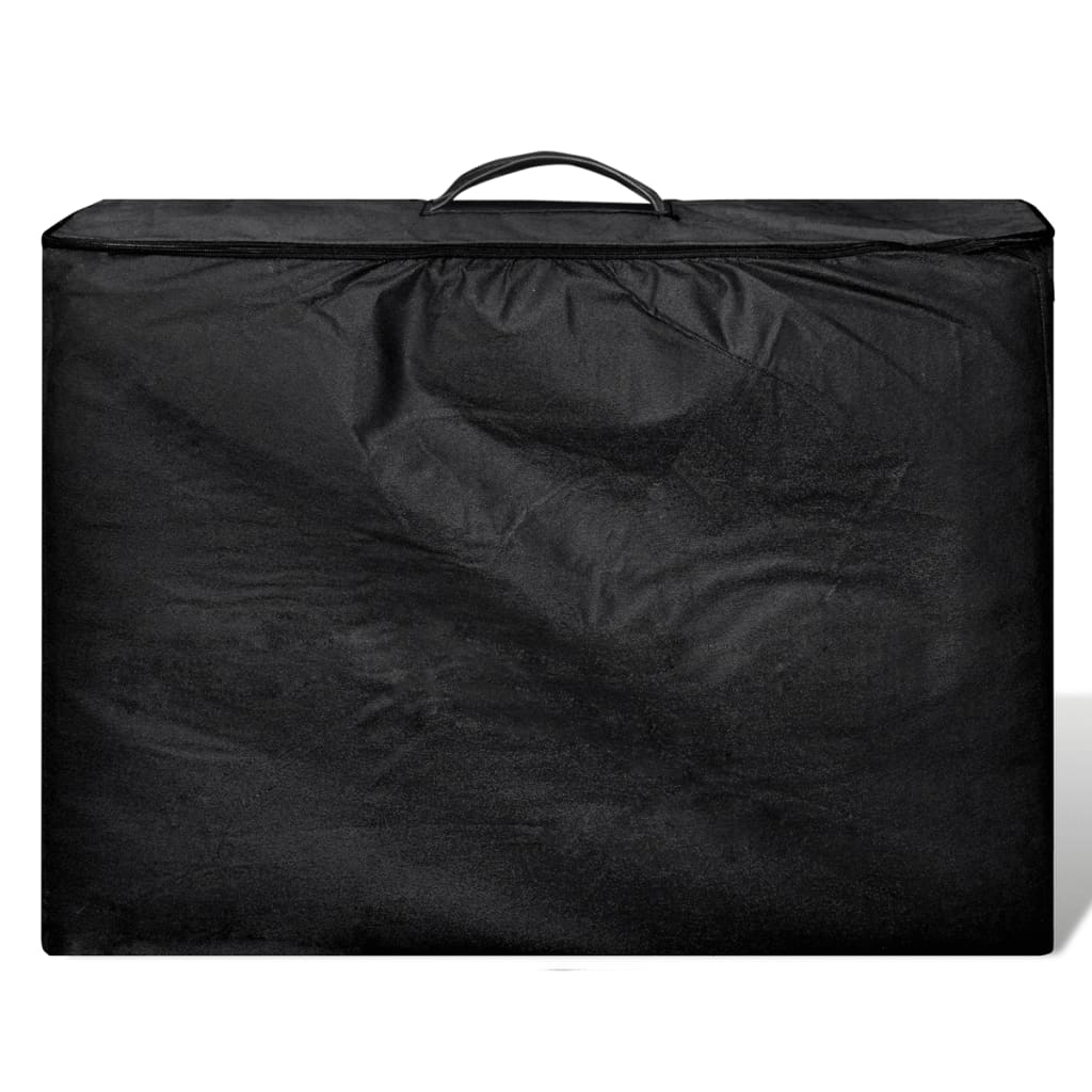 Masă masaj pliabilă, 3 zone, negru, cadru aluminiu GartenMobel Dekor