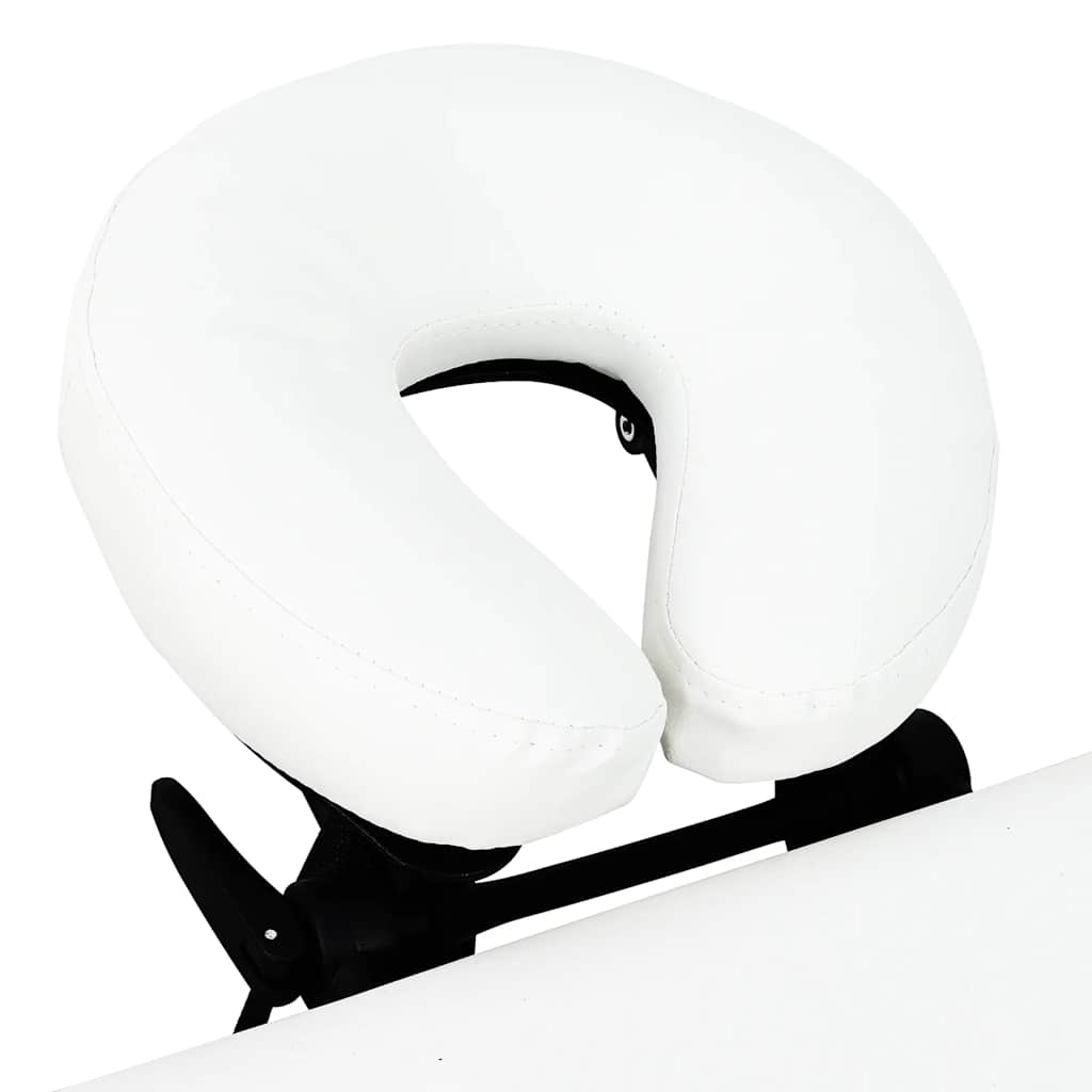 Masă masaj pliabilă, 4 zone, crem, cadru aluminiu GartenMobel Dekor