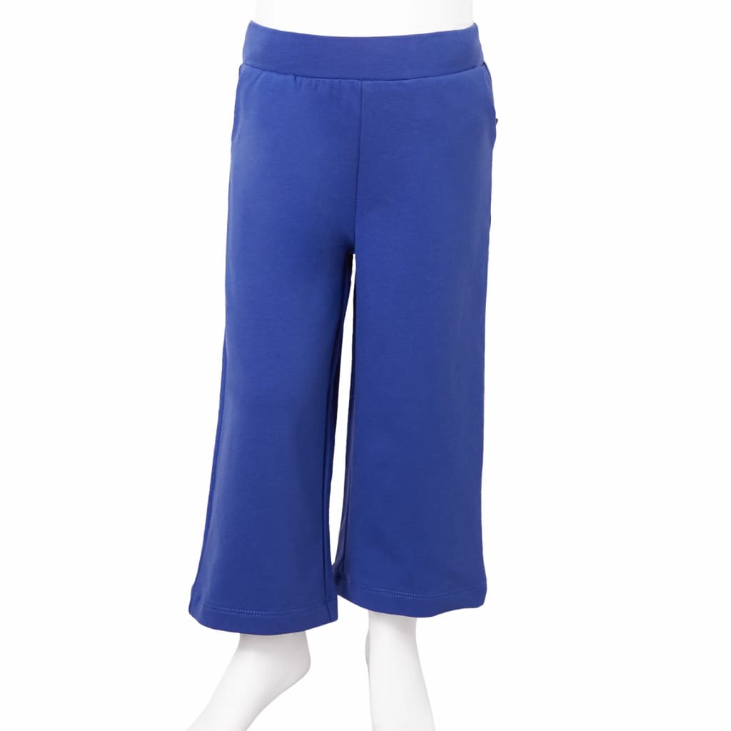 Pantaloni pentru copii cu picioare largi, albastru cobalt, 104 GartenMobel Dekor