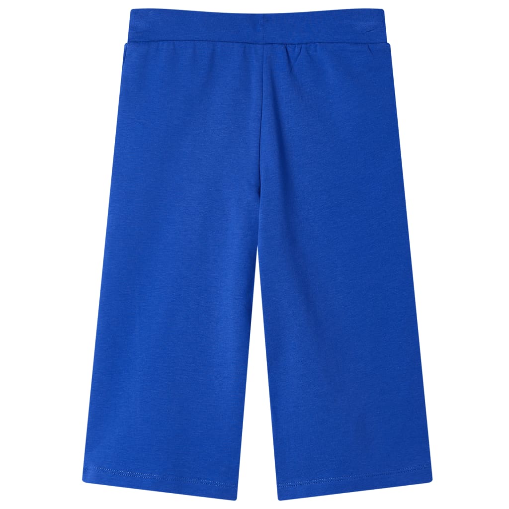 Pantaloni pentru copii cu picioare largi, albastru cobalt, 116 GartenMobel Dekor