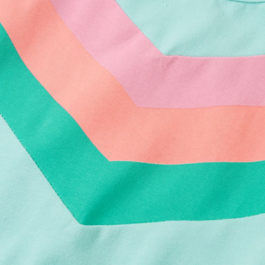 Rochie pentru copii cu șnur în talie, verde mentă deschis, 116 GartenMobel Dekor