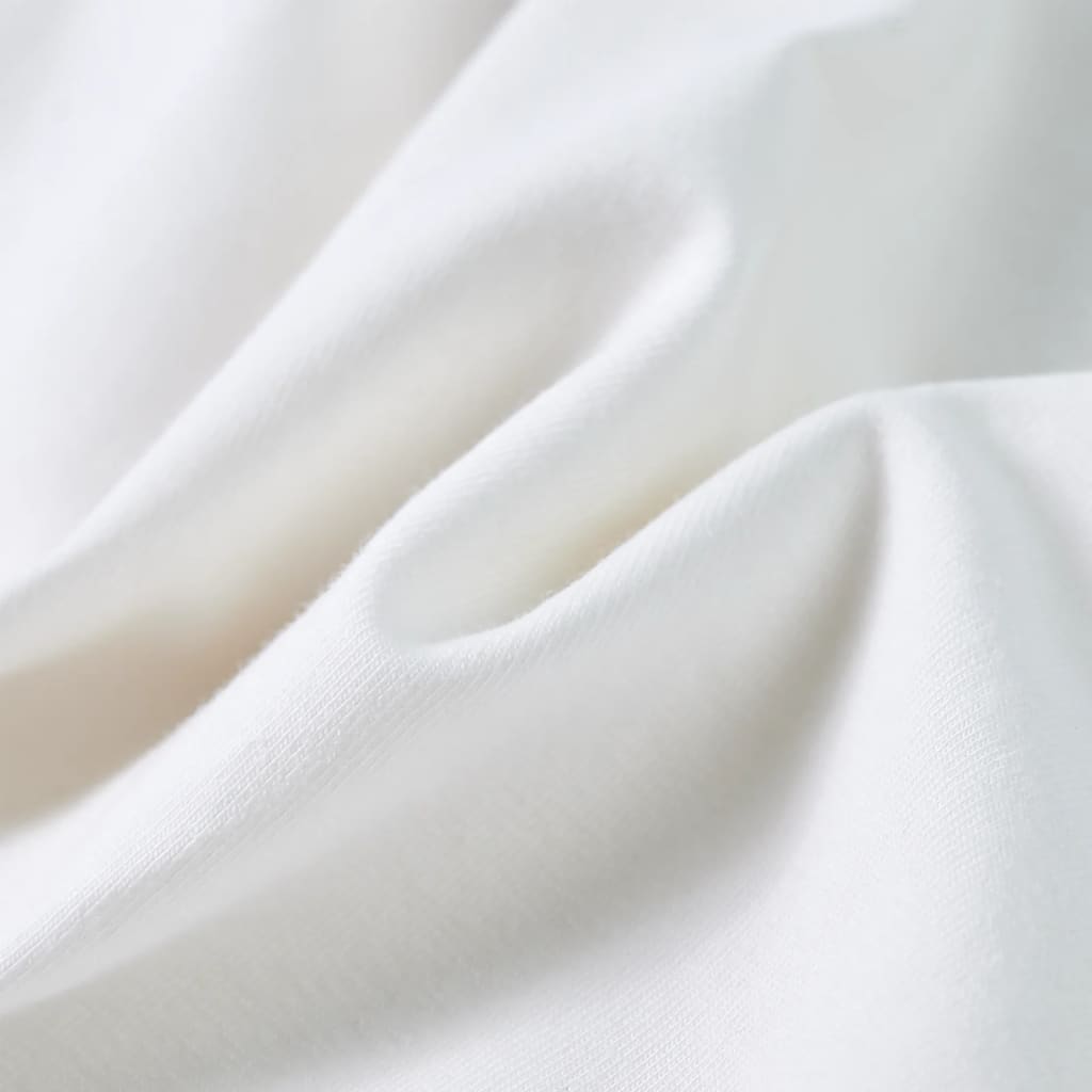 Tricou pentru copii, mâneci cu volane, ecru, 140 GartenMobel Dekor
