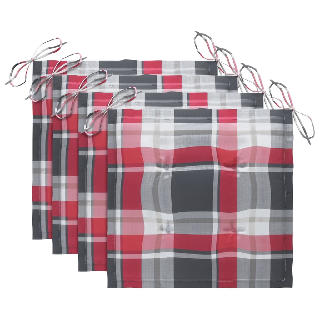 Scaune de grădină cu perne, 4 buc., lemn masiv de tec GartenMobel Dekor