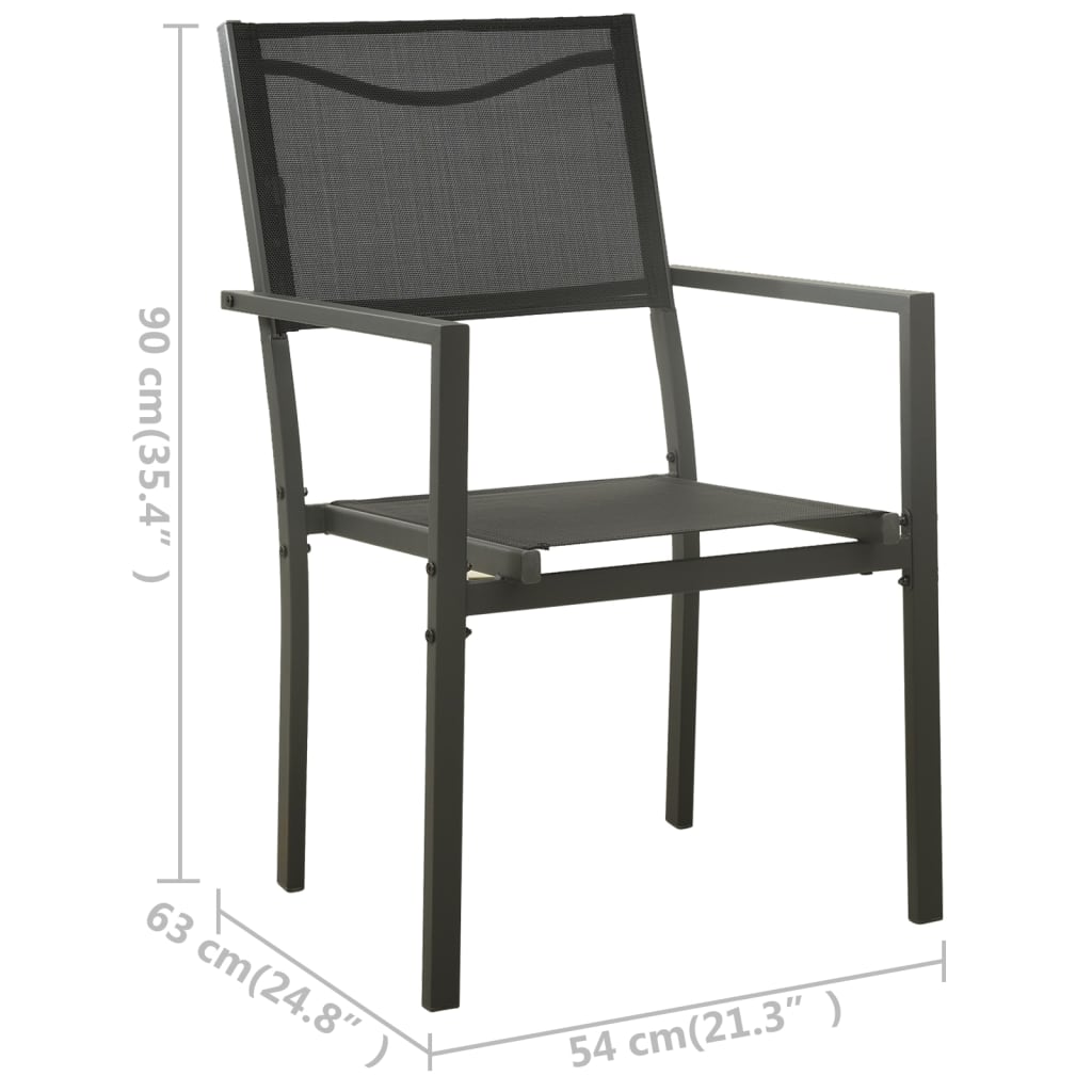 Set mobilier de exterior, 3 piese, oțel GartenMobel Dekor