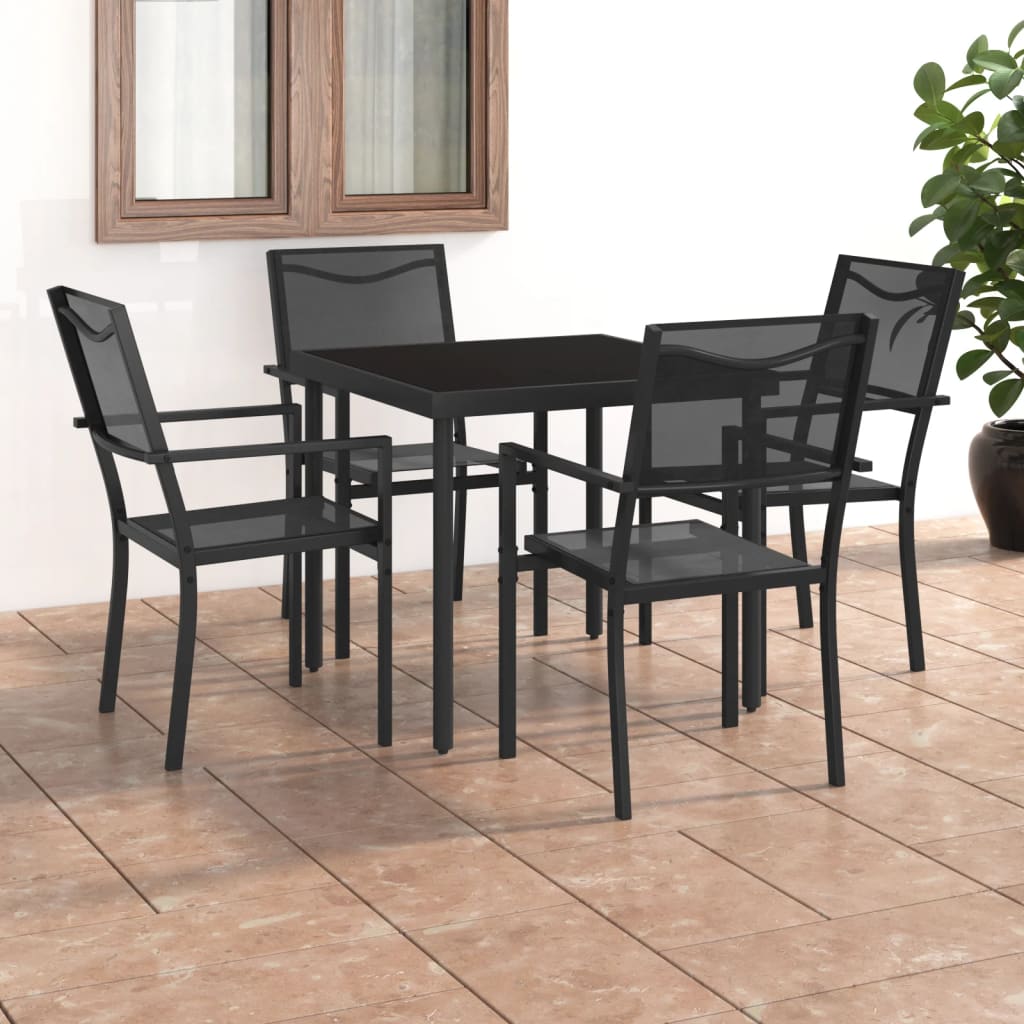 Set mobilier de exterior, 5 piese, oțel GartenMobel Dekor