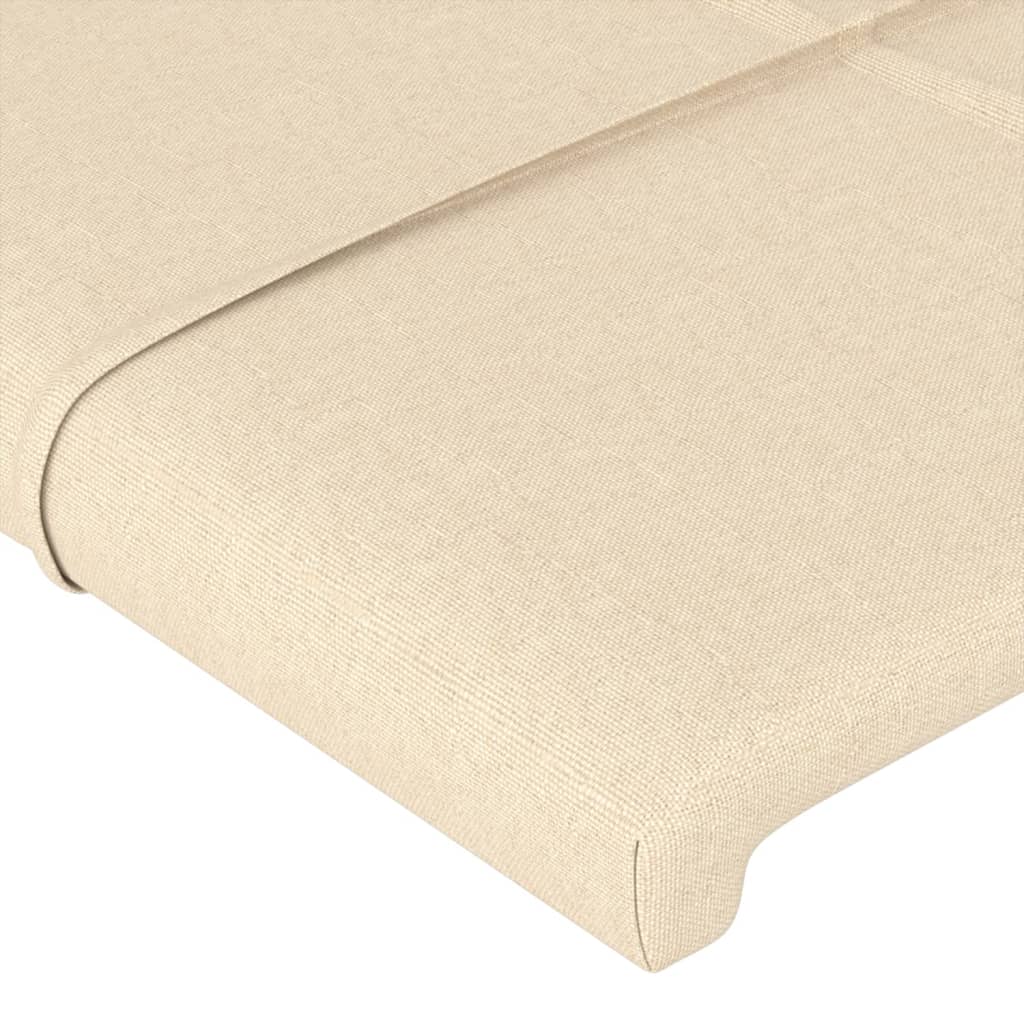 Tăblie de pat cu aripioare crem 203x23x78/88 cm textil GartenMobel Dekor