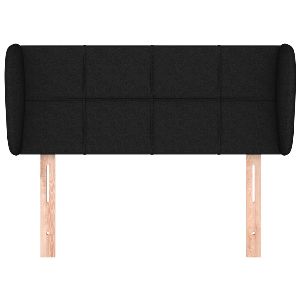 Tăblie de pat cu aripioare negru 103x23x78/88 cm textil GartenMobel Dekor