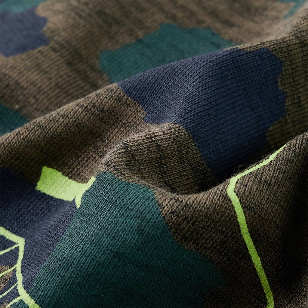 Hanorac pentru copii, kaki închis melanj, 128 GartenMobel Dekor