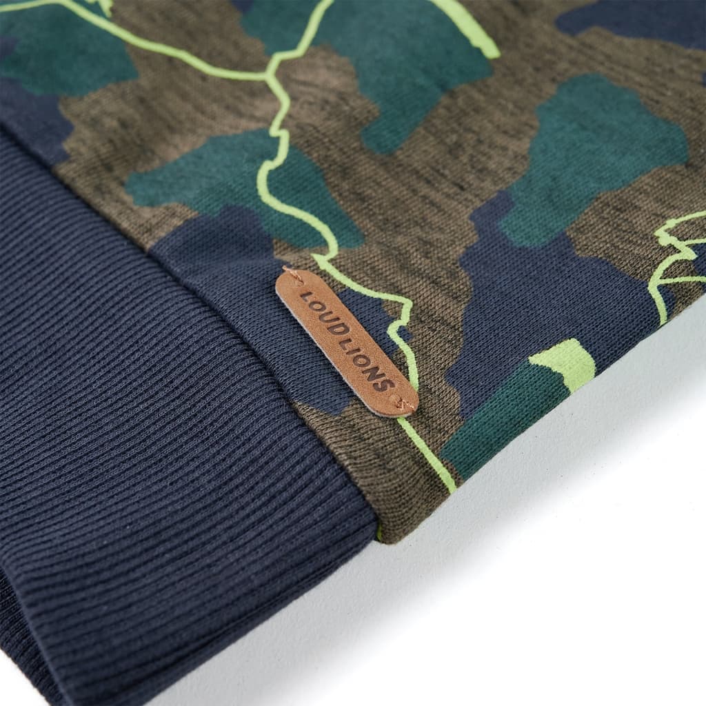 Hanorac pentru copii, kaki închis melanj, 140 GartenMobel Dekor