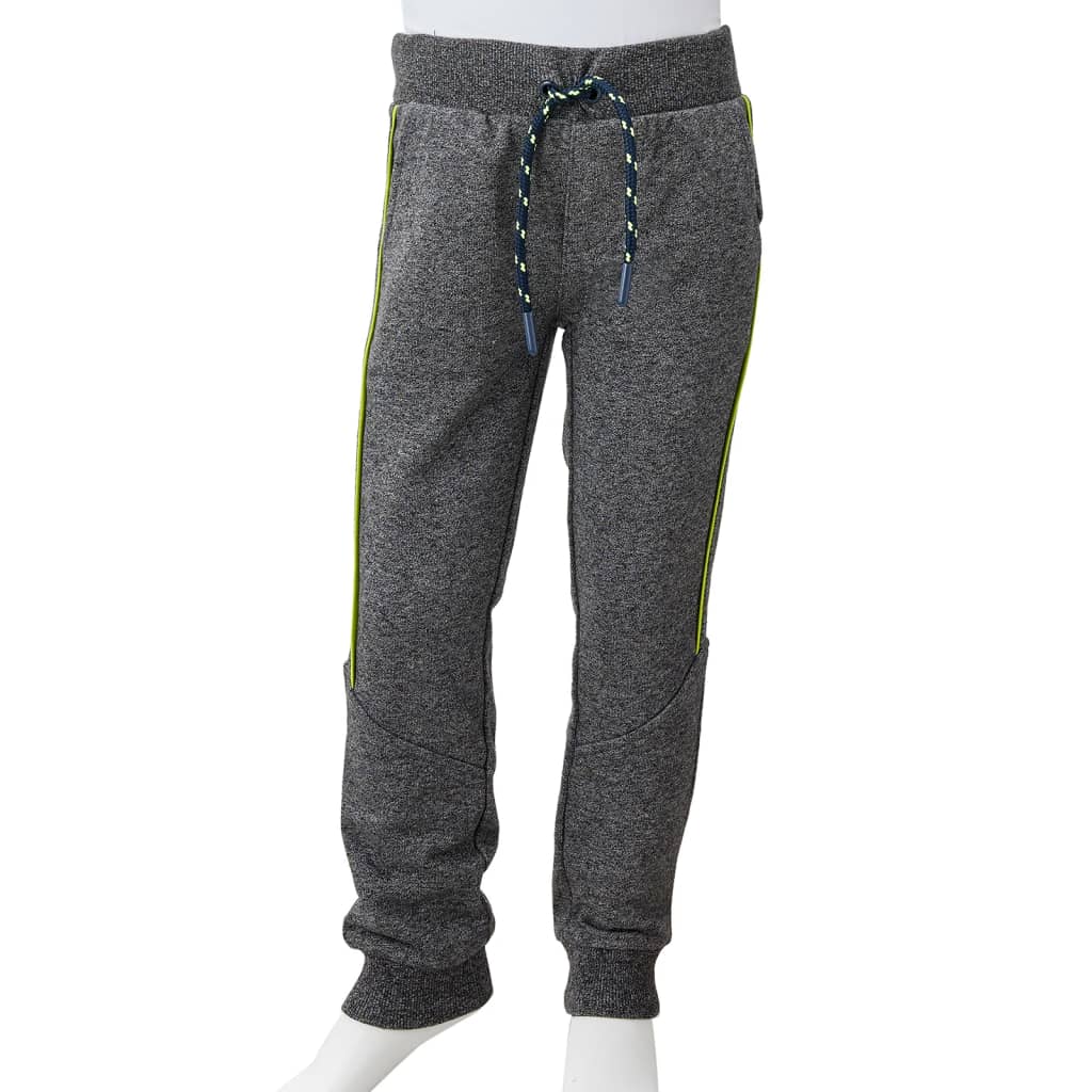 Pantaloni de trening pentru copii, gri melanj, 140 GartenMobel Dekor