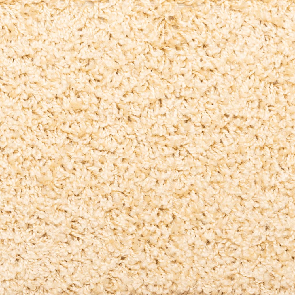 Covorașe pentru scări, 15 buc., 65x21x4 cm, margini dreptunghiulare, crem GartenMobel Dekor