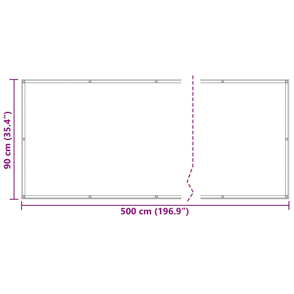 Paravan de balcon, antracit, 90 x 500 cm, țesătură oxford GartenMobel Dekor