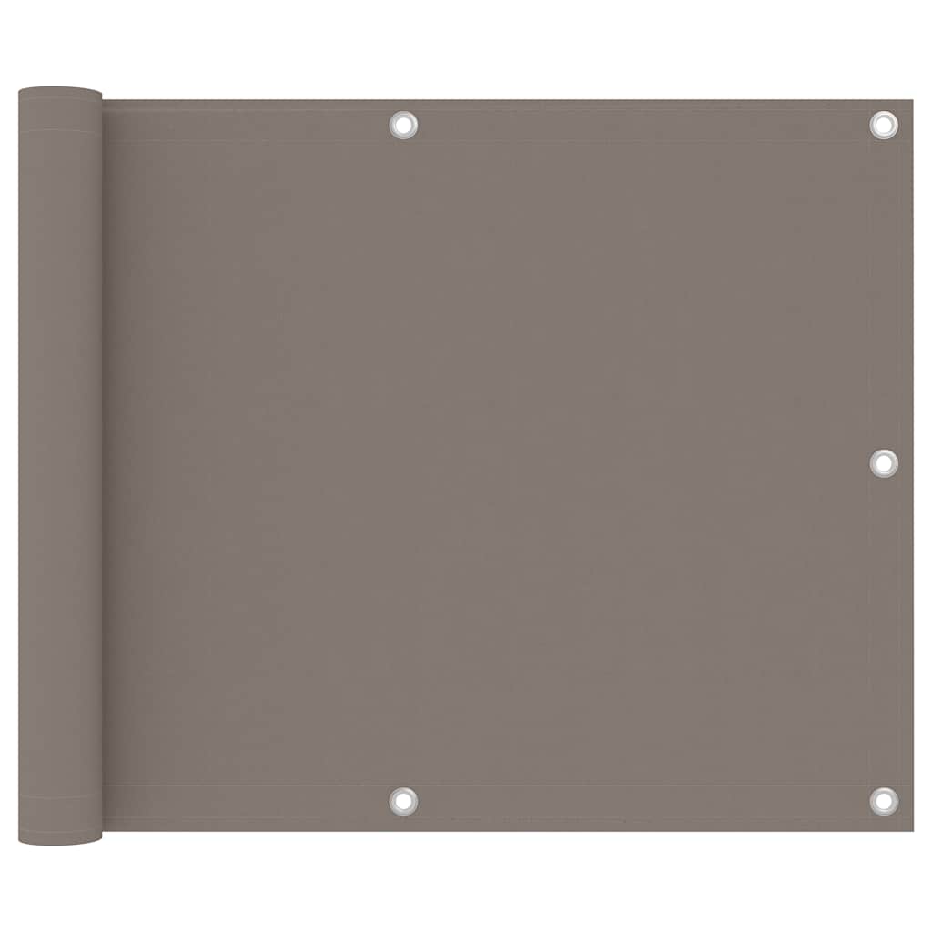 Paravan de balcon, gri taupe, 75x600 cm, țesătură oxford GartenMobel Dekor