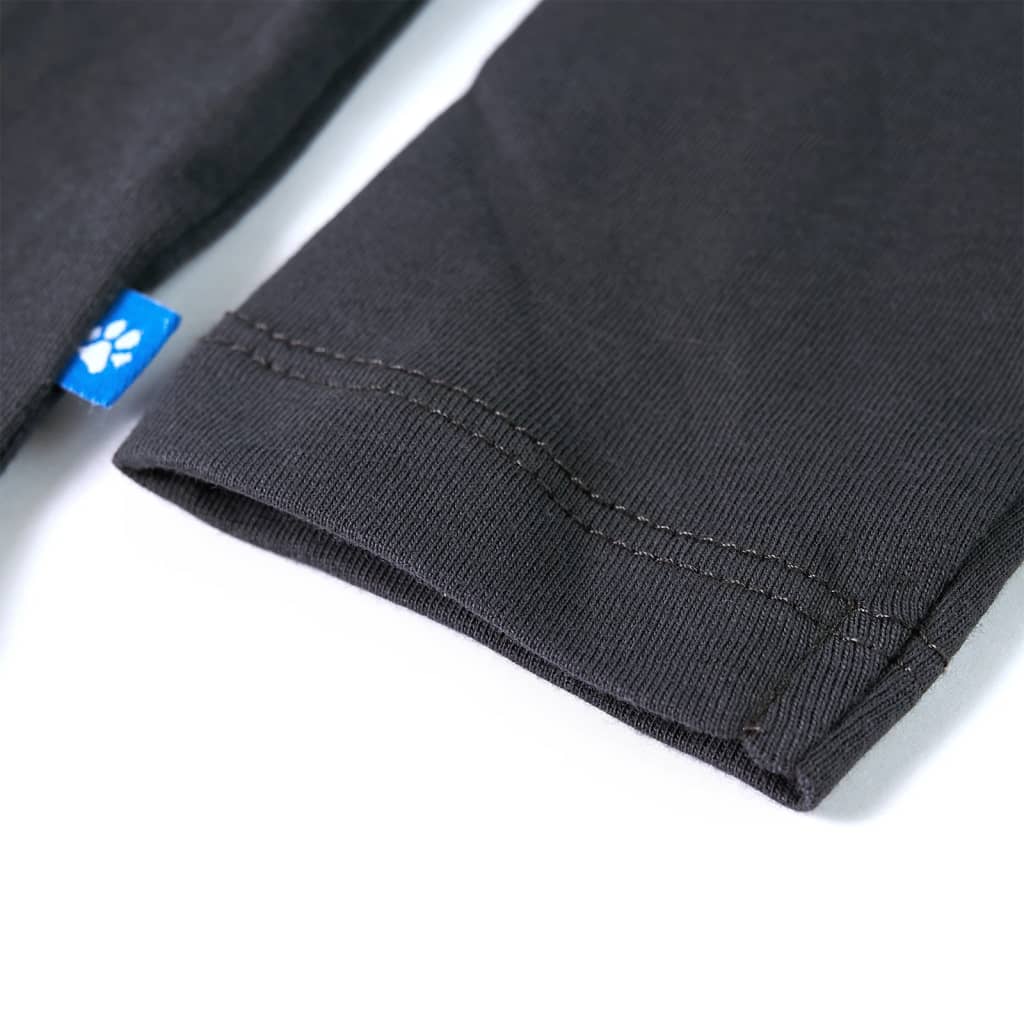 Tricou pentru copii cu mâneci lungi, antracit, 104 GartenMobel Dekor