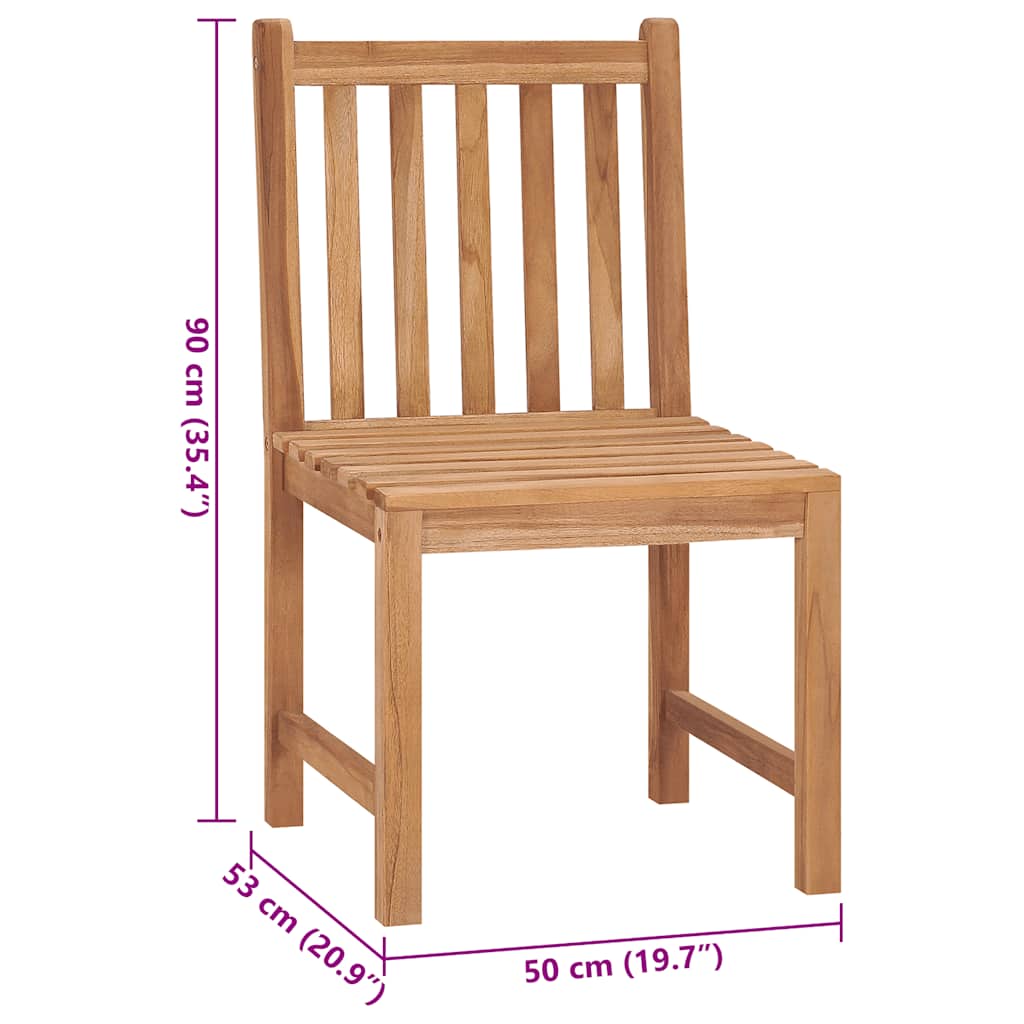 Scaune de grădină cu perne, 2 buc., lemn masiv de tec GartenMobel Dekor