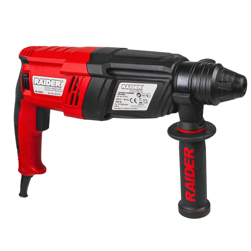 Ciocan rotopercutor 800W 26mm 2.8J 4 funct. valiza RD-HD62 Raider Power Tools 013131 HardWork ToolsRange