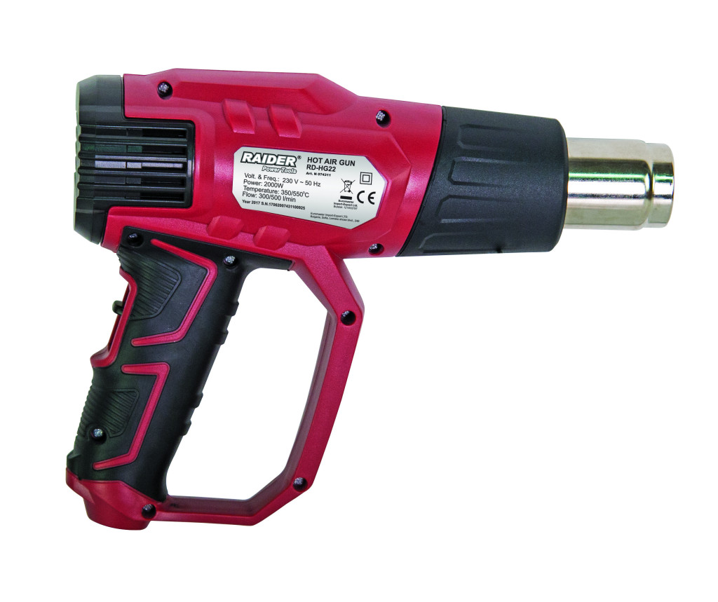 Pistol aer cald 2000W 2 trepte RDP-HG22 Raider Power Tools 074311 HardWork ToolsRange