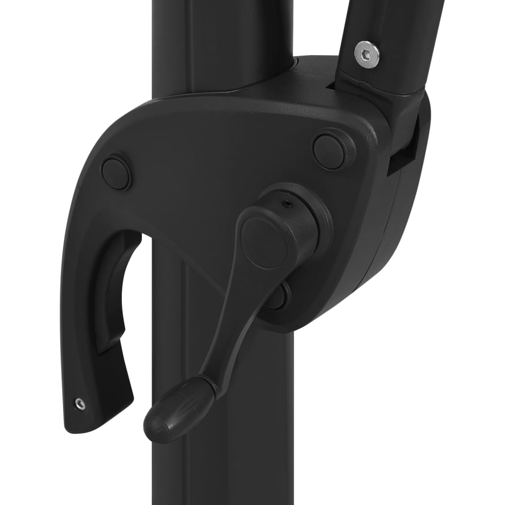 Umbrelă de soare 4 niveluri, stâlp aluminiu antracit 250x250 cm GartenMobel Dekor