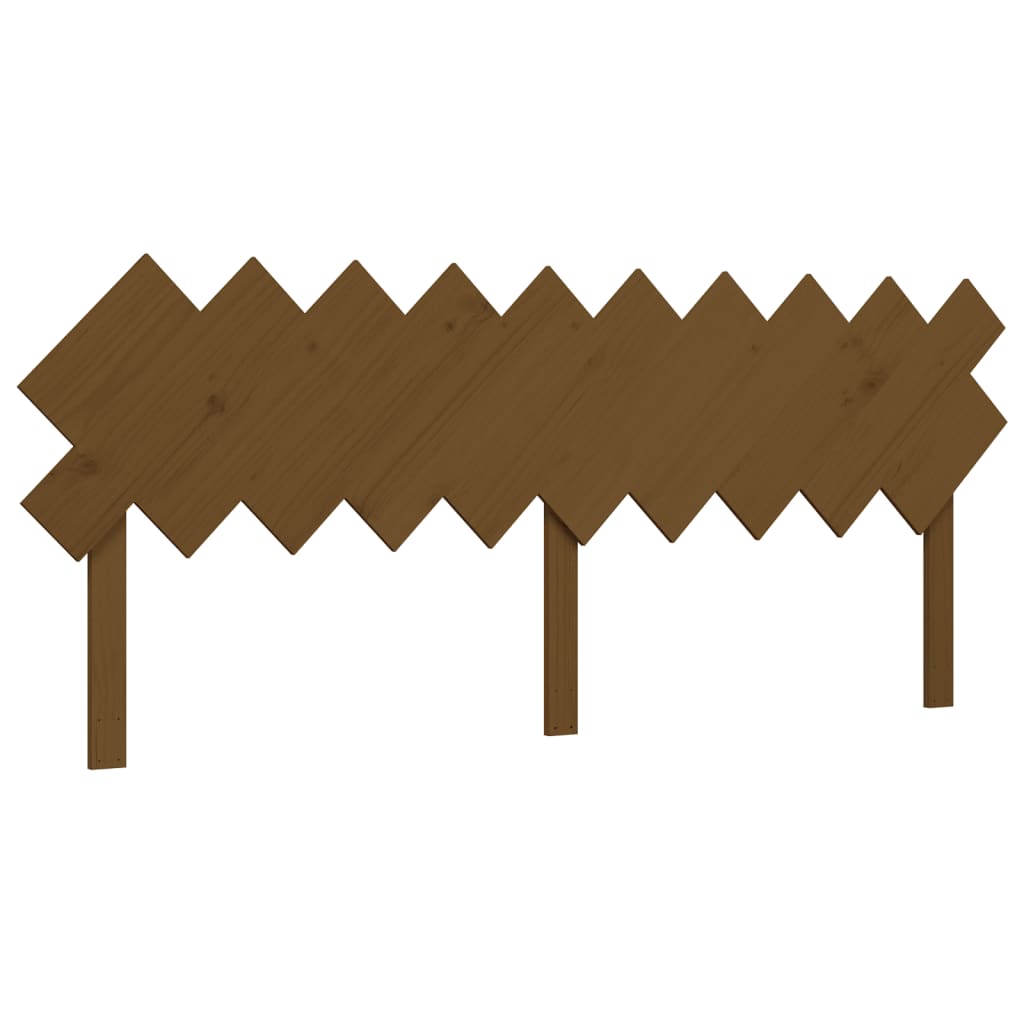 Cadru pat cu tăblie, maro miere, 200x200 cm, lemn masiv GartenMobel Dekor