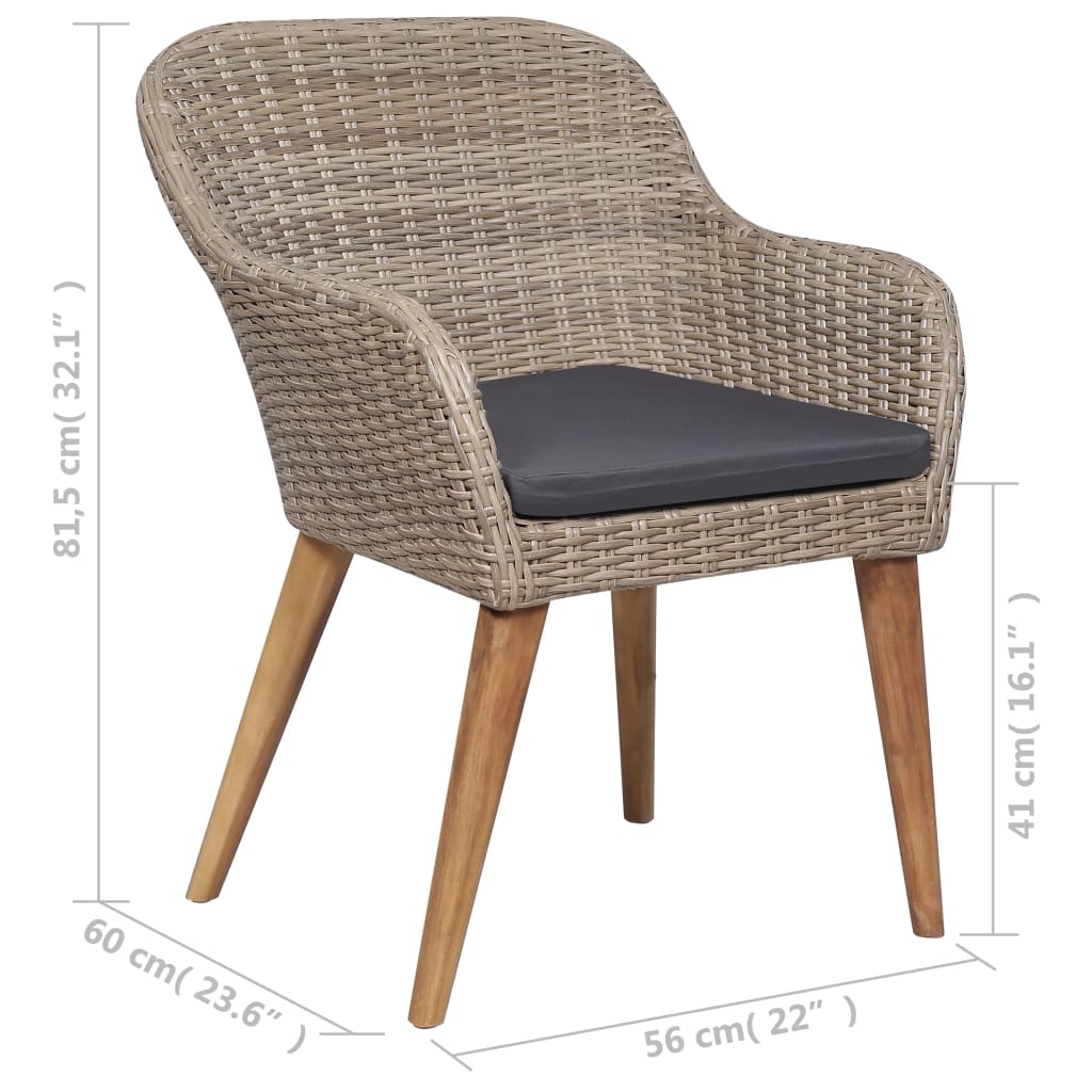 Set mobilier de grădină, 5 piese, maro GartenMobel Dekor