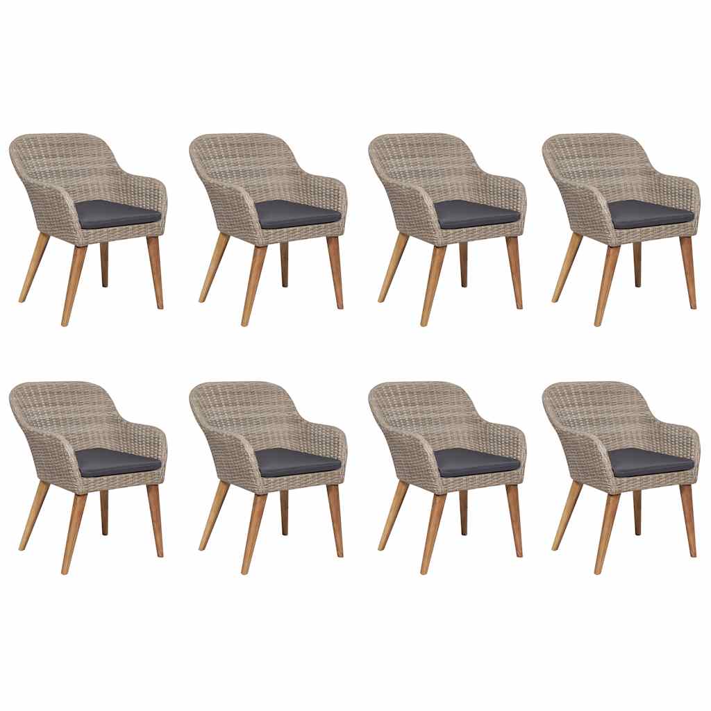 Set mobilier de grădină, 9 piese, maro GartenMobel Dekor