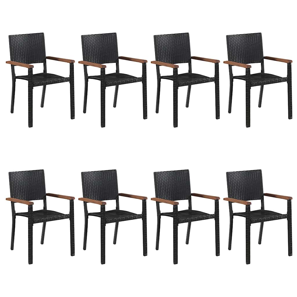Set mobilier de grădină, 9 piese, negru GartenMobel Dekor
