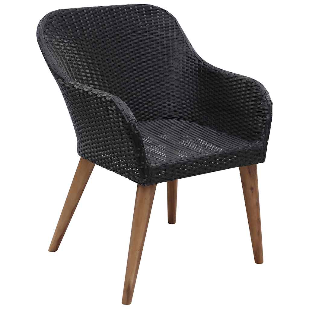 Set mobilier de grădină, 9 piese, negru GartenMobel Dekor