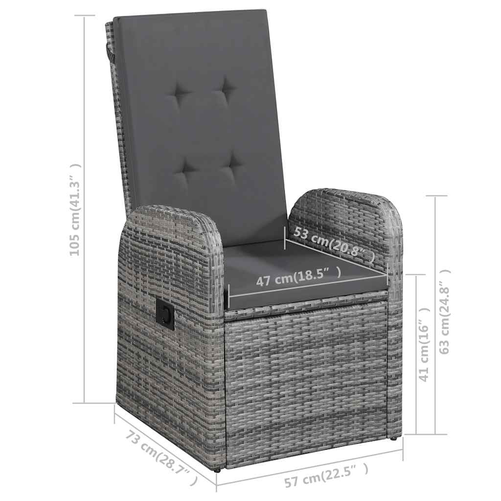 Set mobilier pentru grădină, 7 piese, gri GartenMobel Dekor