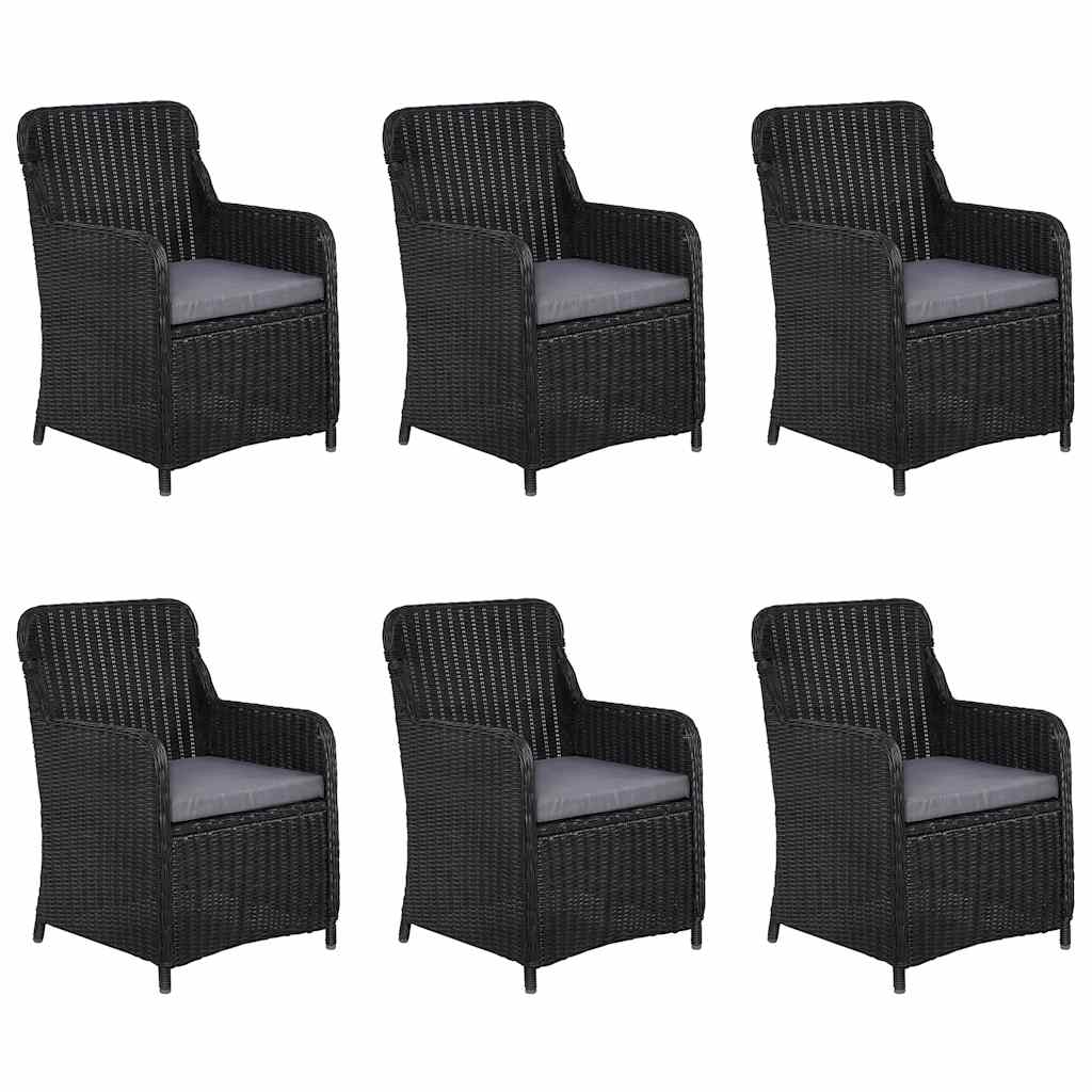 Set mobilier pentru grădină, 7 piese, negru GartenMobel Dekor
